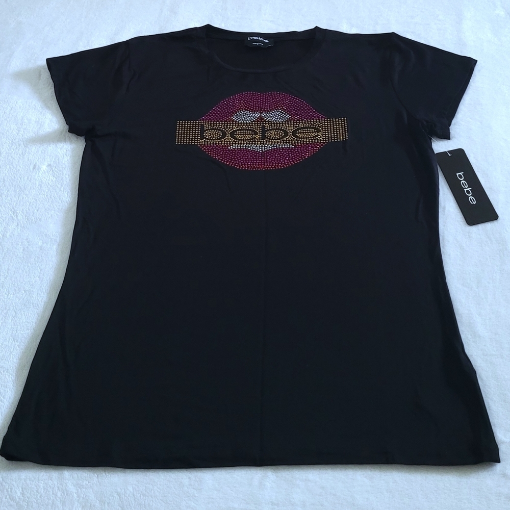 bebe Mouth👄 Grasping "bebe" Banner Top - NWT - Picture 13 of 16